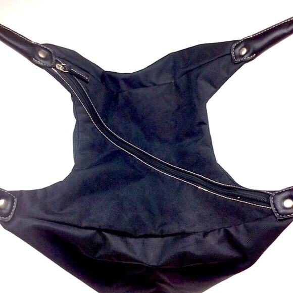 Tommy Hilfiger Black Canvas Shoulder Tote Bag - Picture 4 of 7